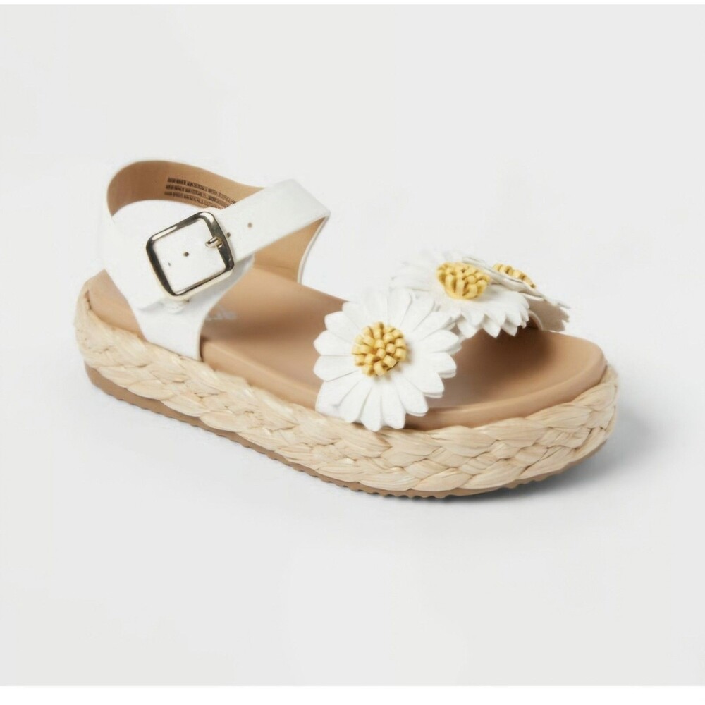 Art Class Makayla Daisy Flower Platform Wedge Espadrilles Sandals Summer